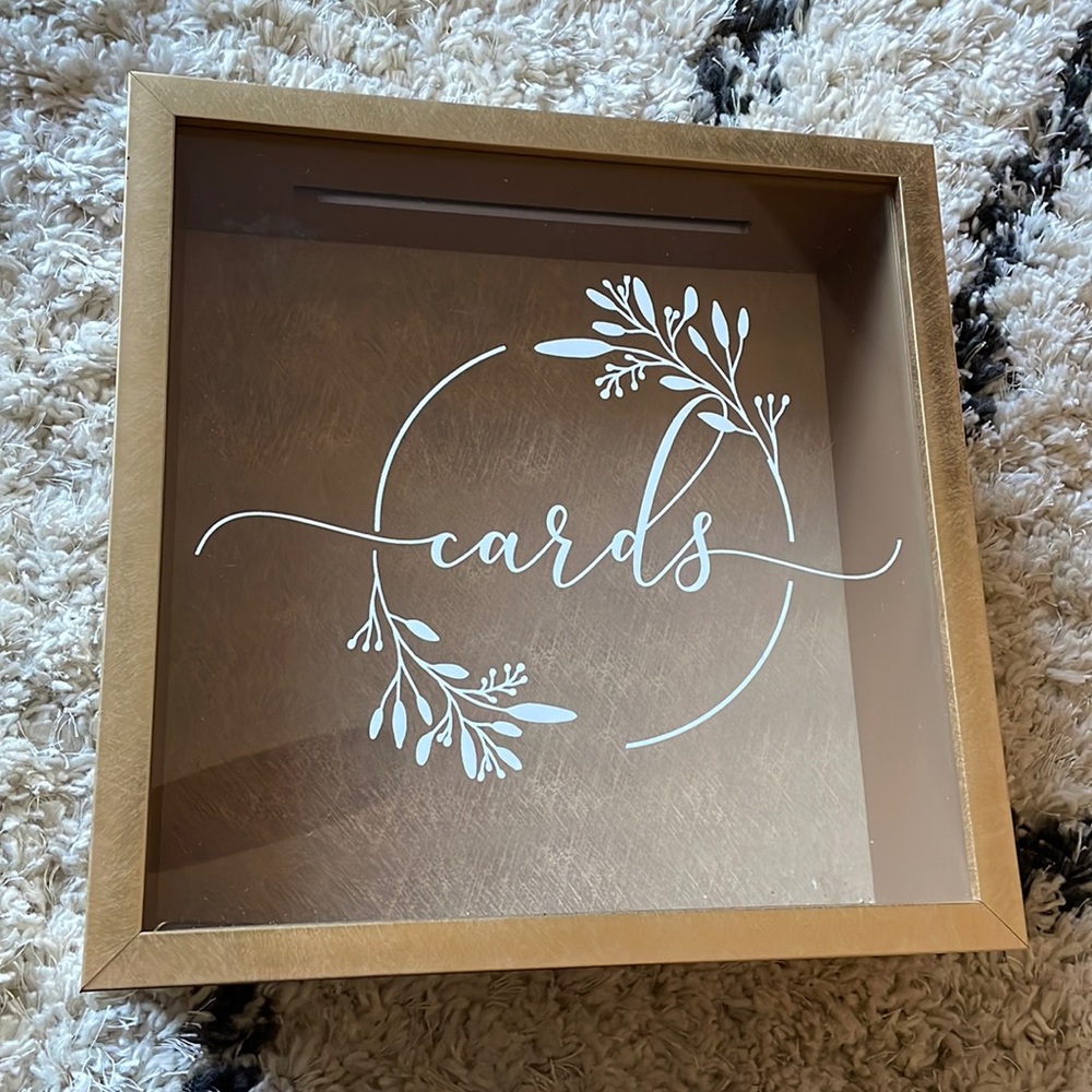 Gold wedding card box